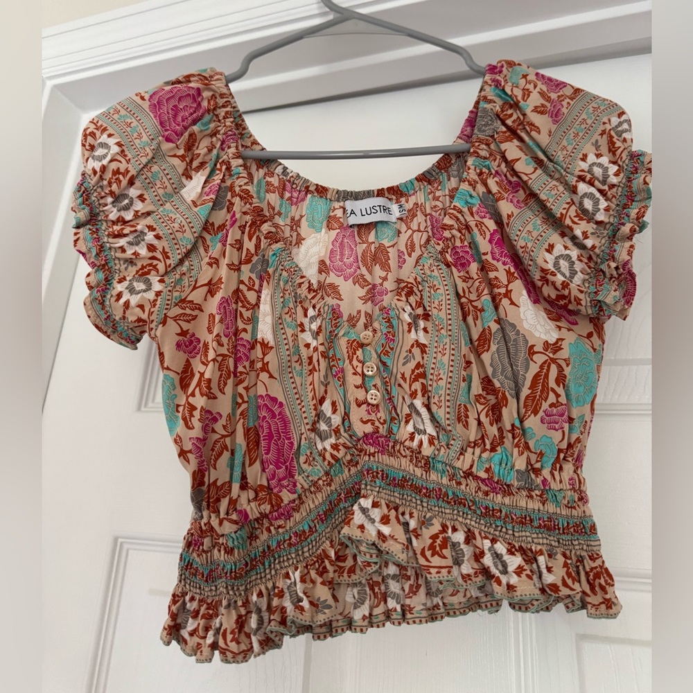Sea Lustre crop top in Rosa gold